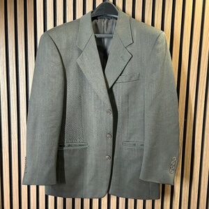 Jones New York Men's 100% Wool Suit (Olive/Brown)